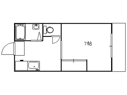 パルデンス1(1K/2階)の間取り写真