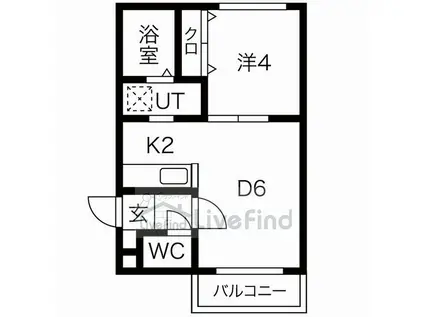 FORTRESS FUKUZUMI(1LDK/2階)の間取り写真