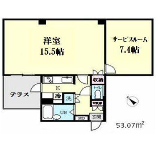 クレストパレス南行徳(1SK/B1階)の間取り写真