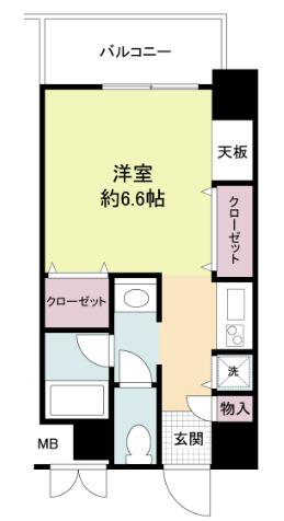 エルセレーノ九条(ワンルーム/7階)の間取り写真