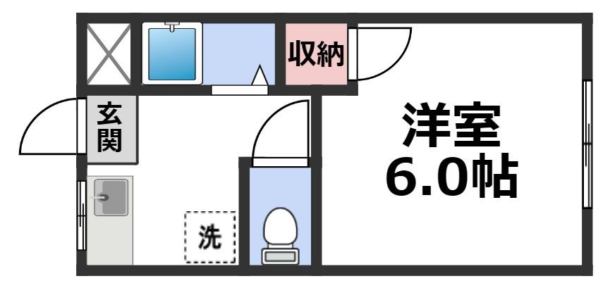 ASTERI JOTO(1K/1階)の間取り写真