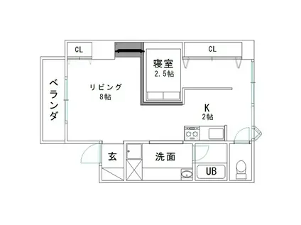 コーポレーションT&T(ワンルーム/3階)の間取り写真
