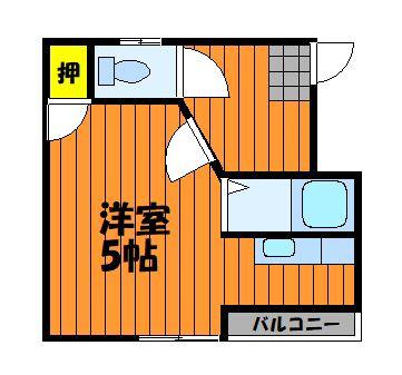 梅田コーポ(ワンルーム/3階)の間取り写真