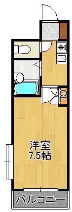 リファレンス南小倉(1K/7階)の間取り写真
