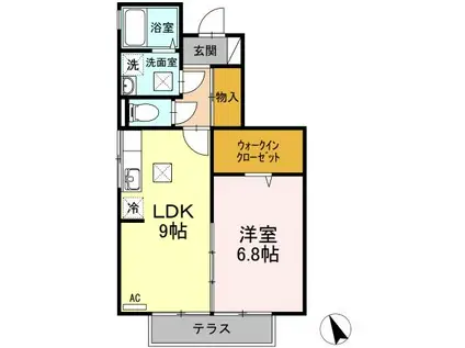 セジュールヴァンセンヌ(1LDK/1階)の間取り写真