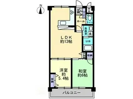 モアガーデンII(2LDK/3階)の間取り写真