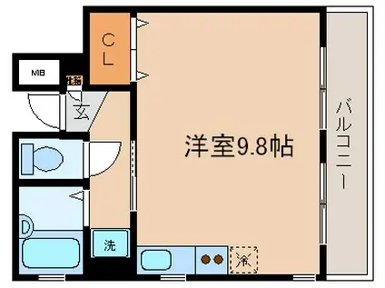 ケープ・コンフォート清瀬(ワンルーム/2階)の間取り写真