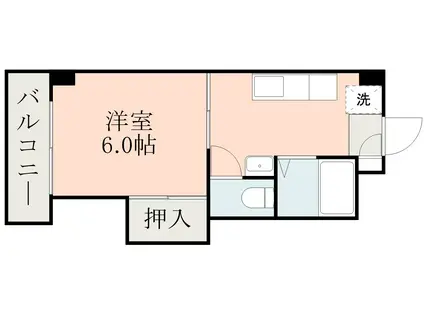 コスモハイツ(1K/2階)の間取り写真