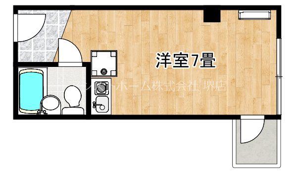 富岡ビル(ワンルーム/4階)の間取り写真