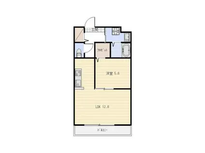 レフィナード(1LDK/1階)の間取り写真