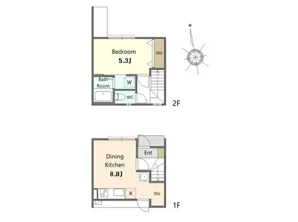 クルミエール(1LDK/1階)の間取り写真