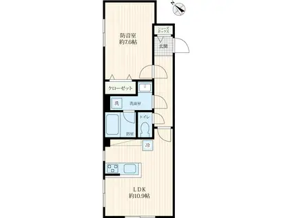 VORT野方レジデンス(1LDK/1階)の間取り写真