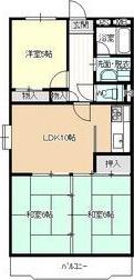 アラコハイツ(3LDK/3階)の間取り写真