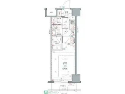 CREVISTAお花茶屋(1K/10階)の間取り写真