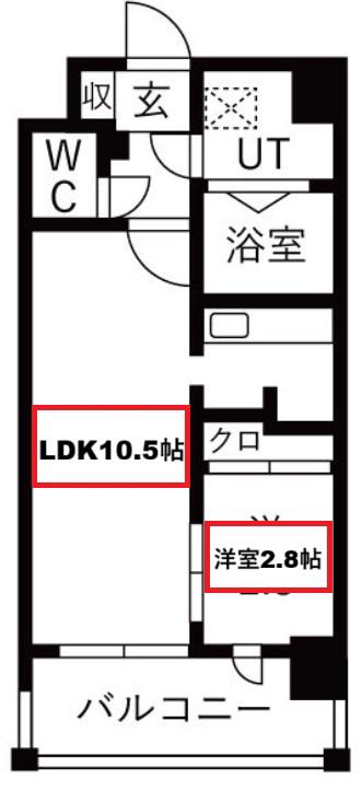 グランフェリーチェ・ナイン(1LDK/5階)の間取り写真
