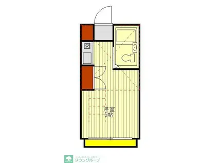 アルス光ヶ丘(ワンルーム/1階)の間取り写真