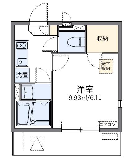 レオネクスト苅藻II(1K/1階)の間取り写真