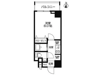 ラクラス両国(1K/3階)の間取り写真