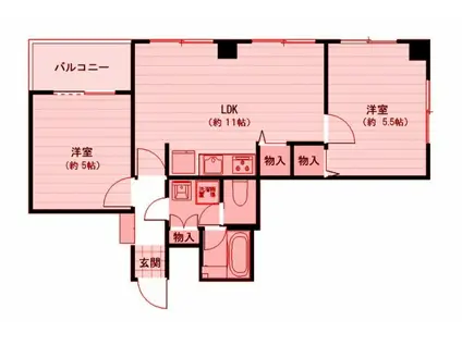 ストークタワー大通公園I(2LDK/12階)の間取り写真