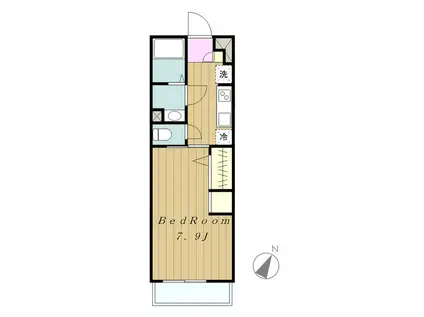 リブリ・ゆずり葉(1K/1階)の間取り写真