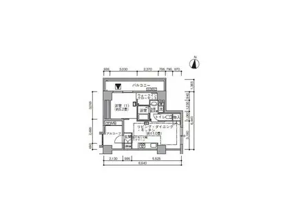 東雲キャナルコートCODAN19号棟(1LDK/4階)の間取り写真