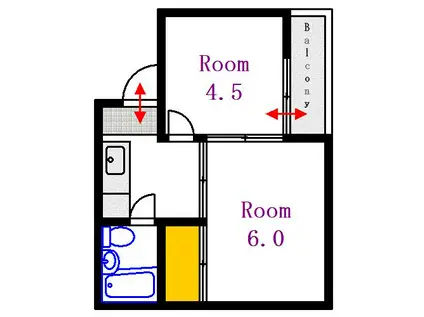 池田ビル(2K/3階)の間取り写真