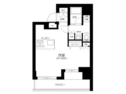 メイクス横浜黄金町(ワンルーム/10階)の間取り写真