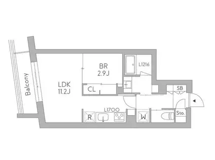 GRANDUO荻窪3(1LDK/3階)の間取り写真