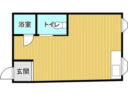 川辺ビル(ワンルーム/1階)の間取り写真