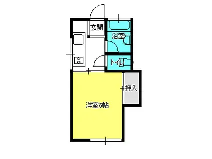 コーポ城西(1K/1階)の間取り写真