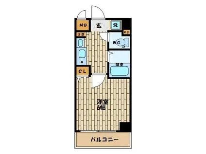 エステムコート梅田・リトリーヴ(1K/9階)の間取り写真