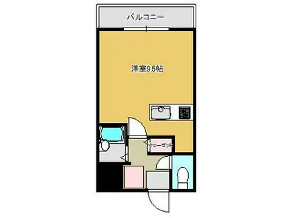 レジデント京泊(ワンルーム/5階)の間取り写真
