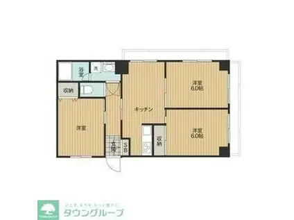 センチュリー深谷(3DK/5階)の間取り写真