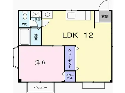 サンアドバンス(2DK/2階)の間取り写真