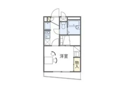 レオパレスサンオークス(1K/2階)の間取り写真