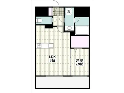 グランフォーレ小倉シティタワー(1LDK/7階)の間取り写真