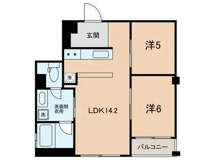 PRIOR LIBERTA(2LDK/3階)の間取り写真