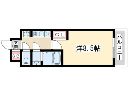 フェニックス新大阪(1K/10階)の間取り写真