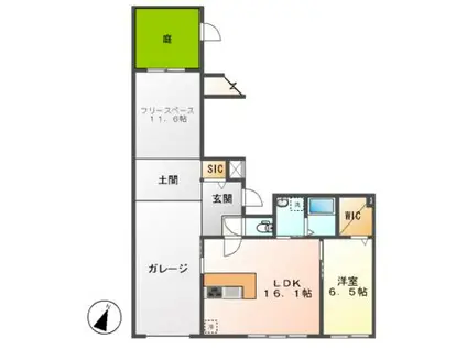 RESIDENCE DE 池下(2LDK/1階)の間取り写真