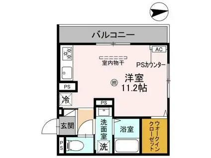 SINCERITE(ワンルーム/2階)の間取り写真