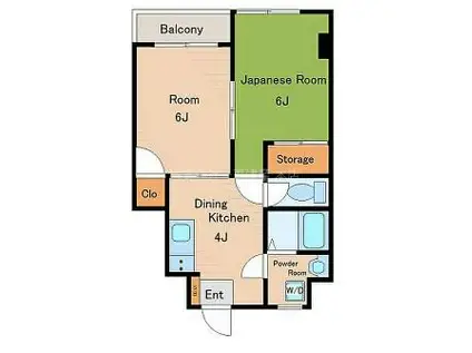 両国サトウビル(2DK/6階)の間取り写真