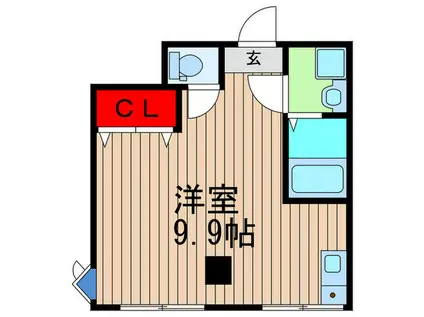 カーサ花やしきパート6(ワンルーム/1階)の間取り写真