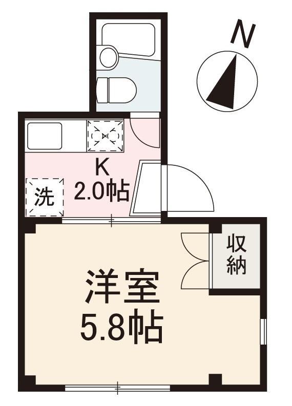 ホーミィ西宝(1K/3階)の間取り写真