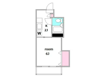 ハイツ七洋舎(1K/1階)の間取り写真