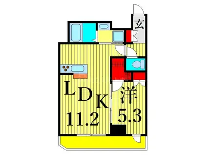 エム・グランヴィア駒形(1LDK/10階)の間取り写真
