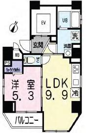 サンマルティーノ東麻布(1LDK/2階)の間取り写真