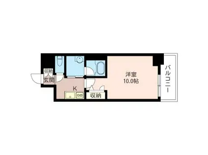 マストライフ南品川(1K/5階)の間取り写真