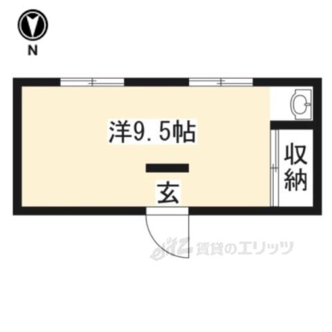 シェアフラット桜木(ワンルーム/1階)の間取り写真