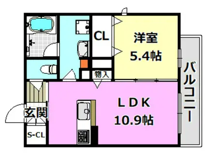 MAISON CLAIRE(1LDK/3階)の間取り写真