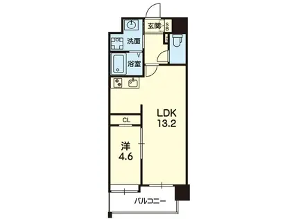 MON REVE菊陽(1LDK/3階)の間取り写真